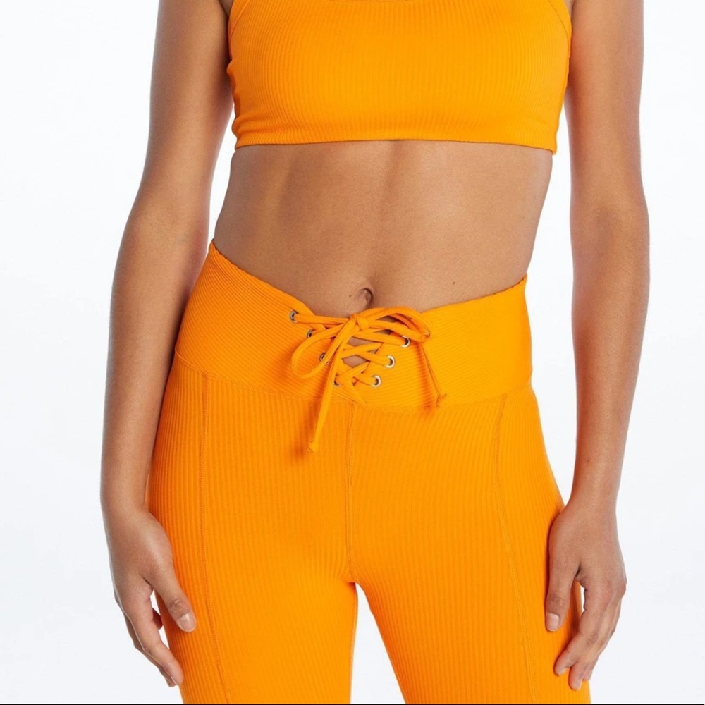 Year of Ours Ribbed Legging Orange Sorbet XS